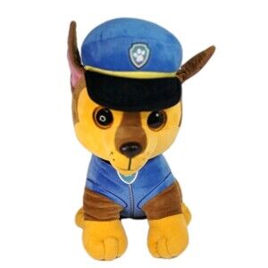 PAW Patrol TY Chase Jumbo Giant 18" Plush Stuffed Animal Dog Toy Glitter Eyes